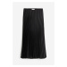 H & M - Plisovaná midi sukně - černá
