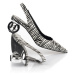 Lodičky karl lagerfeld amulet sharp toe slingback bílá