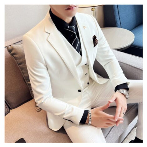 Formální pánský oblek 3 díly s dvouřadou vestou JFC FASHION