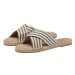 Paez Sandals Crossed W - Lurex Ecru Zlatá