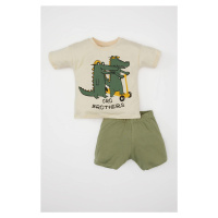 DEFACTO Baby Boy Crocodile Printed T-Shirt Shorts 2 Piece Set