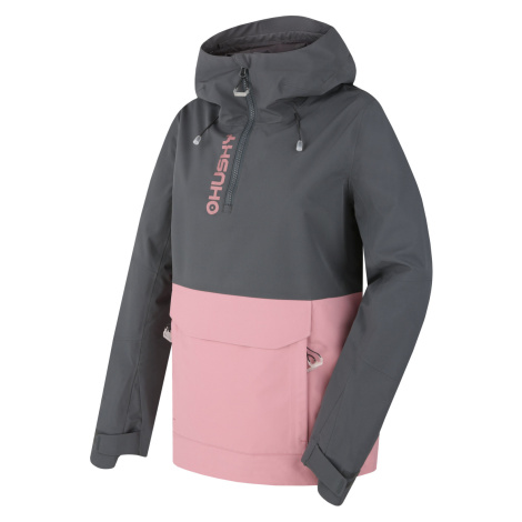 Husky Nabbi L, dk. grey/pink Dámská outdoor bunda