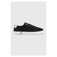 Tenisky Tommy Hilfiger LACE UP VULC SNEAKER dámské, tmavomodrá barva, FW0FW06957