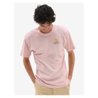 Světle růžové pánské tričko VANS Sunset Dual Palm Vintage SS Tee
