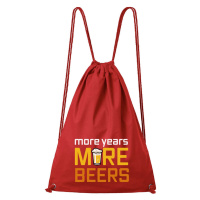 DOBRÝ TRIKO Bavlněný batoh s potiskem More beers Barva: Červená