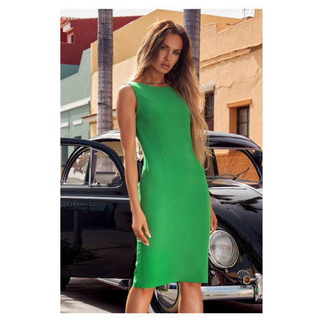 Zelené midi šaty M667 Moe