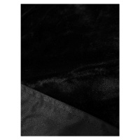 Černo-bílá dámská zimní bunda parka s kožešinou S'West (R558-1026)