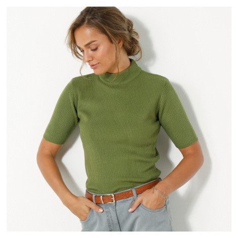 Žebrovaný pulovr s krátkými rukávy Blancheporte