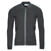 Selected SLHTORONTO LS KNIT ZIP UP SHIRT Šedá