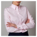 Dámská košile Long Size s růžovým pruhovaným vzorem 12455