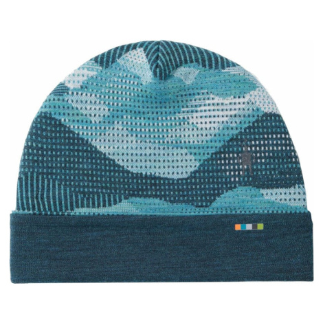 Smartwool Thermal Merino Reversible Cuffed Beanie Twilight Blue MTN Scape Pouze jedna