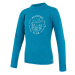 Sensor Merino Double Face dětské tričko, dlouhý rukáv, potisk Club Modrá