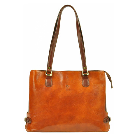 Kožená kabelka přes rameno Florence 14 camel / hnědá FLORENCE BAGS