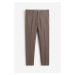 H & M - Lněné společenské kalhoty Slim Fit - béžová