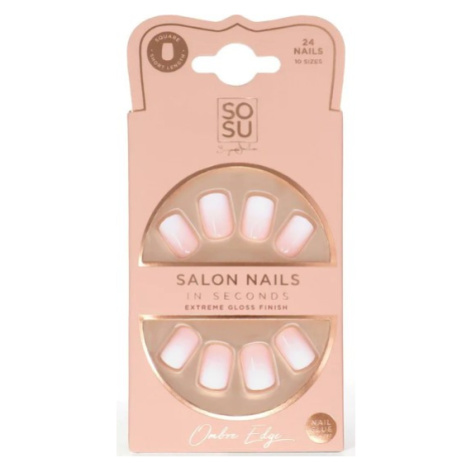 SOSU Cosmetics Umělé nehty Ombre Edge (Salon Nails) 24 ks
