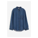 H & M - Džínová košile z lyocellu - modrá