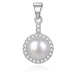 Beneto Elegantní stříbrný přívěsek s říční perlou AGH155P