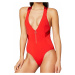 Calvin Klein plavky v celku 1000 červené - Červená