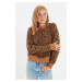 Trendyol Camel Jacquard Knitwear Sweater