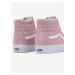 Růžové dámské kotníkové semišové tenisky VANS UA SK8-Hi