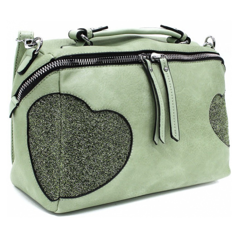 Zelená stylová srdíčková dámská kabelka Hilaire Mahel