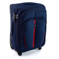 Rogal Tmavě modrý textilní cestovní kufr do letadla 