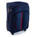 Rogal Tmavě modrý textilní cestovní kufr do letadla "Practical" - M (35l)