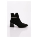 DGN 401 Women's Heeled Boots Black Suede