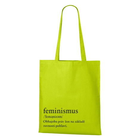 Plátěná taška s potiskem Feminismus - praktická plátěná taška přes rameno BezvaTriko