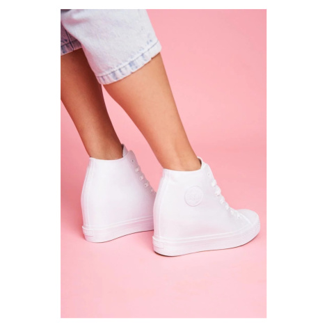 Dámské tenisky na klínku Big Star - bílé