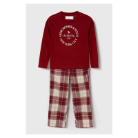Dětské pyžamo Abercrombie & Fitch červená barva