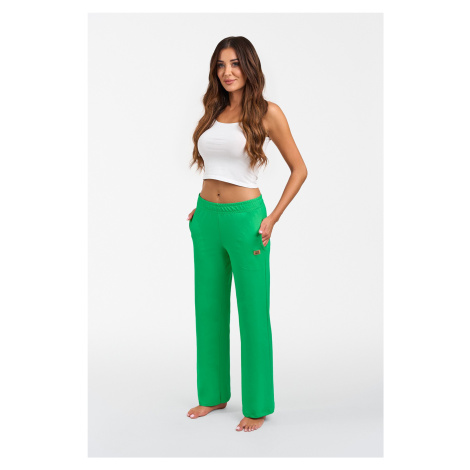 Alta dámské dlouhé kalhoty - zelené Italian Fashion