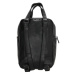 Beagles Černý malý kožený batoh „Themis“ 5L