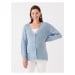 LC Waikiki V-Neck Embroidered Long Sleeve Maternity Knitwear Cardigan