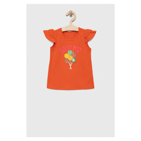 Kojenecké tričko Birba&Trybeyond oranžová barva