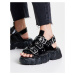 ASOS DESIGN Furrow chunky hardwear sandals in black