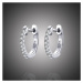 GRACE Silver Jewellery Stříbrné náušnice kruhy se zirkony Sabrina, stříbro 925/1000 E-SCE498/24 