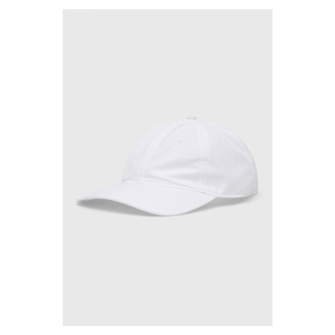 Čepice Lacoste bílá barva, hladká
