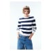 DEFACTO Regular Fit Striped Crew Neck Sweater