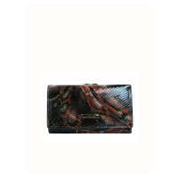 Dámská kožená peněženka v černé a červené barvě