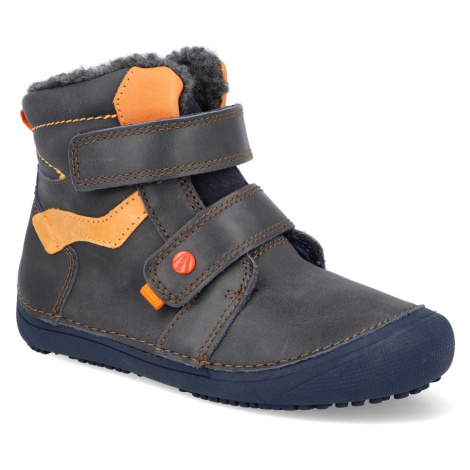 Barefoot dětské zimní boty D.D.step W063-374 modré
