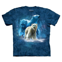 Pánské batikované triko The Mountain - Polar Collage - modré
