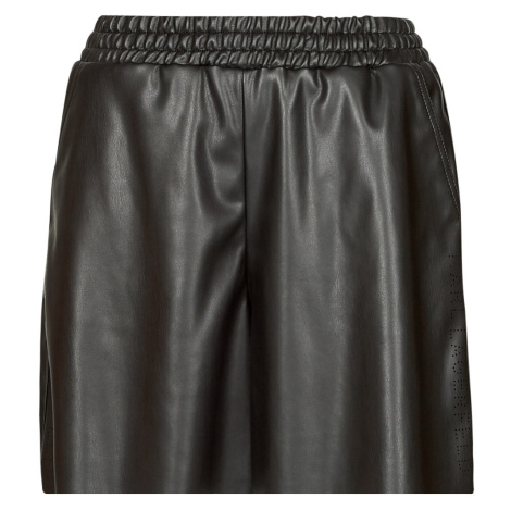Karl Lagerfeld PERFORATED FAUX LEATHER SHORTS Černá
