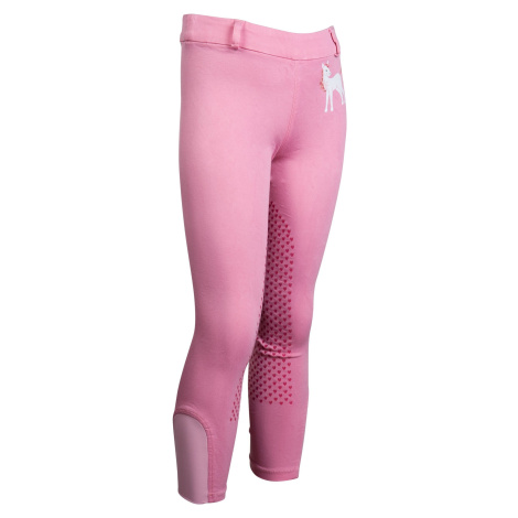 Legíny jezdecké Pony Dream HKM, s gripem, dětské, pink