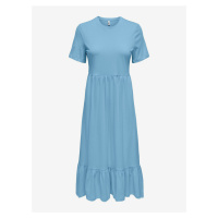 Světle modré dámské basic midi šaty ONLY May