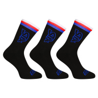 3PACK ponožky Styx vysoké černé trikolóra (3HV09000) L