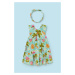 Dětské bavlněné šaty Mayoral tyrkysová barva, mini