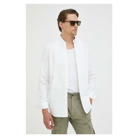 Košile Samsoe Samsoe LIAM bílá barva, regular, s límečkem button-down, M00023175