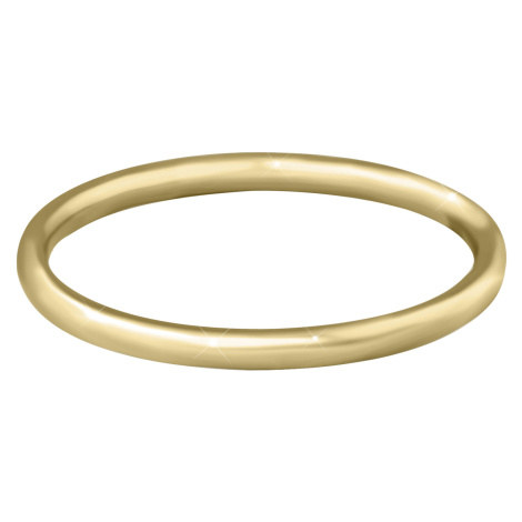 Troli Pozlacený minimalistický prsten z oceli Gold 54 mm