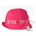Bavlněný letní klobouk Dráče - Palermo 08, sytě růžová, kytičky Barva: Růžová